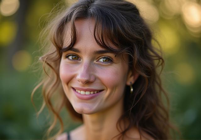 Portrait artistique en extérieur lumière naturelle